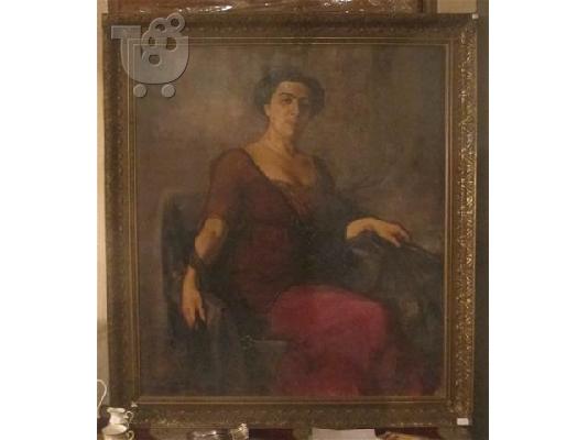 PoulaTo: Λάδι σε καμβά, δυσανάγνωστη υπογραφή, 